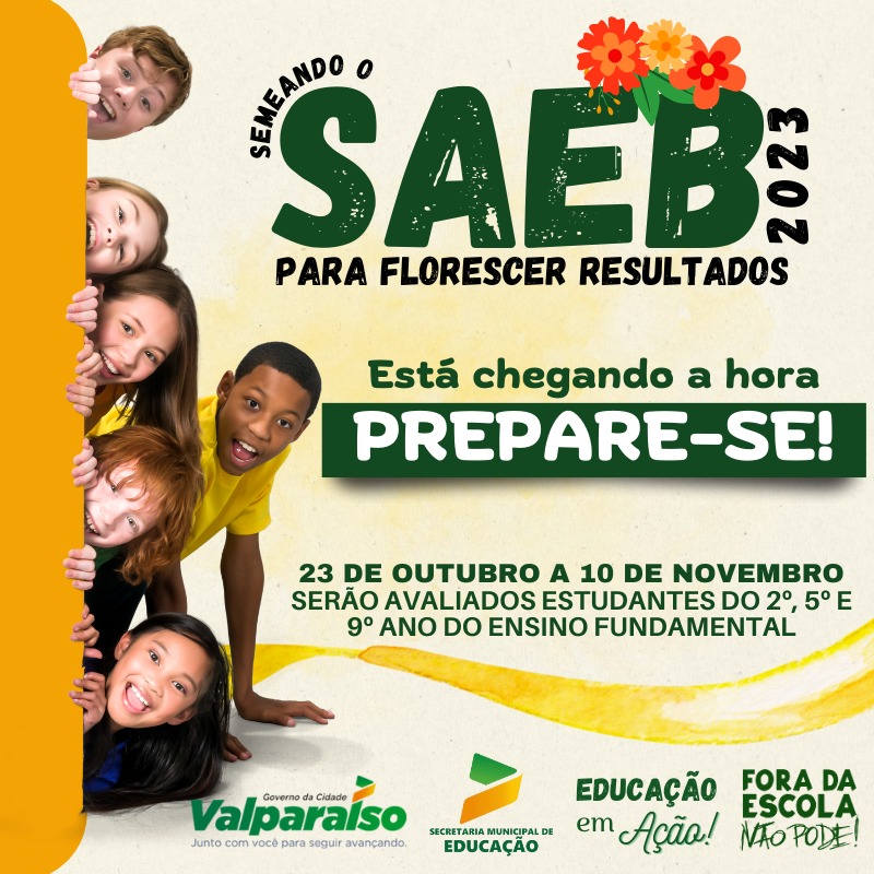 Escolas da Rede Pública Estadual realizarão a Gincana Saeb 2023 entre os  dias 16 e 20 de outubro